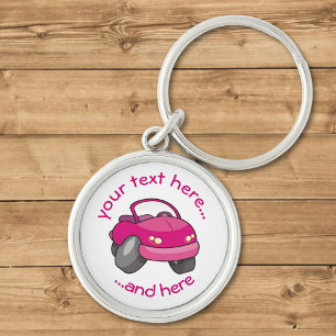 Roze Cartoon Sleutelhanger