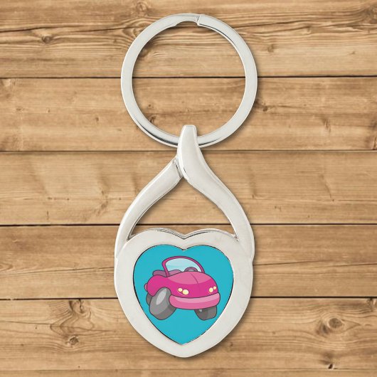 Roze Cartoon Sleutelhanger