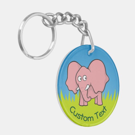 Roze Cartoon Sleutelhanger (Voorkant Links)
