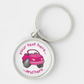 Roze Cartoon Sleutelhanger (Voorkant)