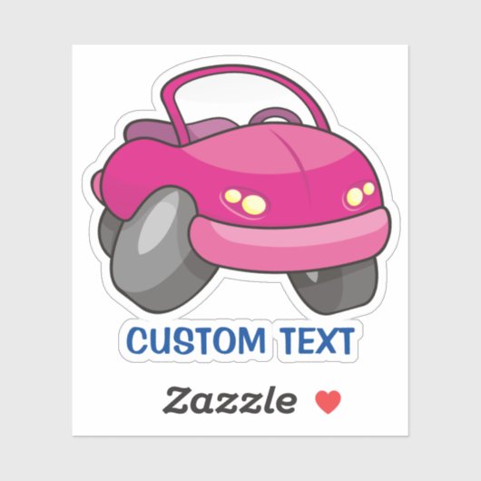 Roze Cartoon Sticker (Vel)