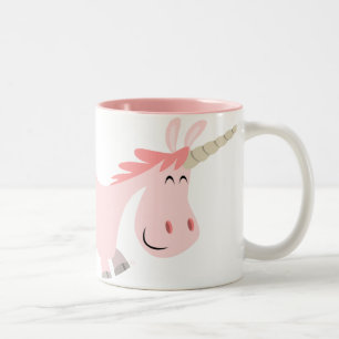 Roze Cartoon Unicorn mok