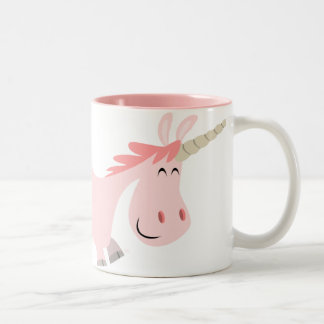 Roze Cartoon Unicorn mok