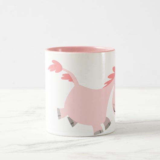 Roze Cartoon Unicorn mok (Center)