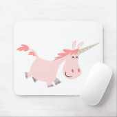 Roze Cartoon Unicorn mousepad Muismat (Met muis)