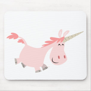 Roze Cartoon Unicorn mousepad Muismat