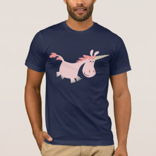 Roze Cartoon Unicorn T-shirt