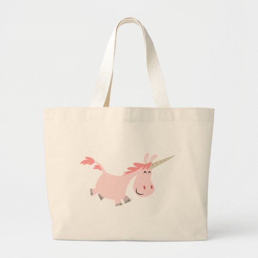 Roze Cartoon Unicorn tas (Voorkant)