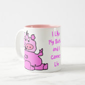Roze Cartoon Varkenskeramische Mok (Voorkant links)
