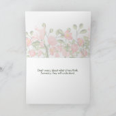 Roze Cartoon voor moed Kaart (Binnen)