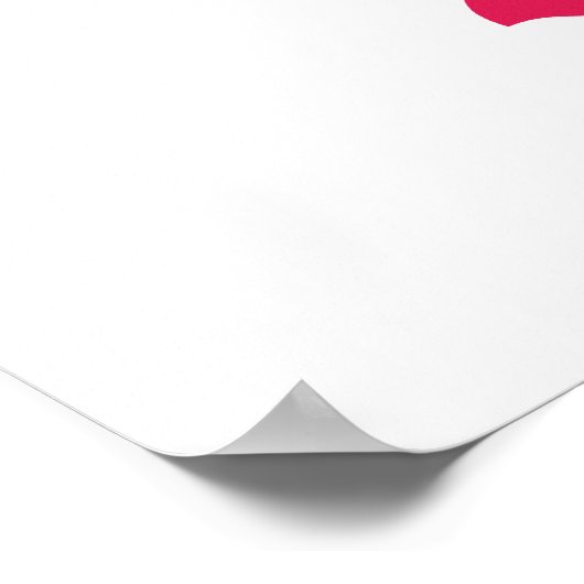 Roze Cartoon voor vogelpest Poster (Hoek)