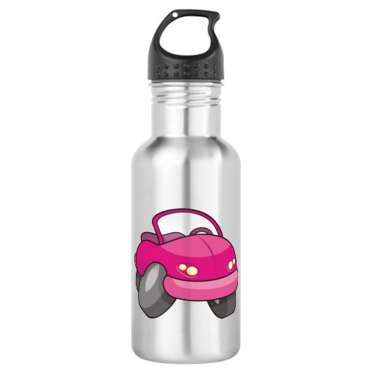 Roze Cartoon Waterfles (Voorkant)