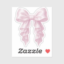 Roze Cascade Plissé Lint Elegant Chic Meisjesachti Sticker