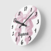 Roze Cascade Plissé Lint Elegant Verfijnd Meisjesa Ronde Klok (Hoek)