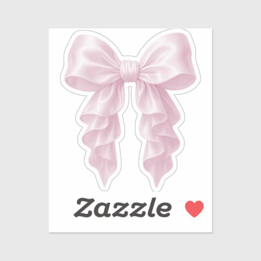 Roze Cascade Plissé Lint Elegant Verwend Gesoignee Sticker (Vel)