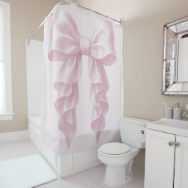 Roze Cascade Plissé Lint Elegant Verwend Girly Douchegordijn