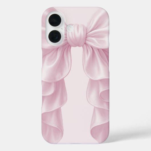 Roze Cascade Ruffle Bow Elegante Posh Girly Case-Mate iPhone Case (Achterkant)