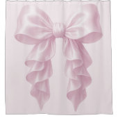 Roze Cascade Ruffle Bow Elegante Posh Girly Douchegordijn (Voorkant)