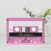 Roze cassette_ kaart (Staand voorkant)
