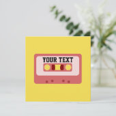 Roze cassette kaart (Staand voorkant)