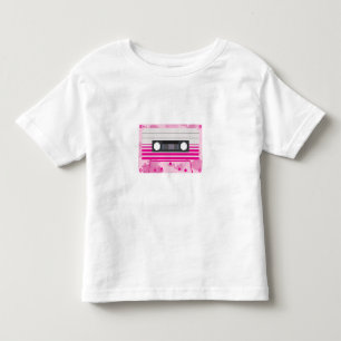 Roze Cassettebandje met Roze Splashes Kinder Shirts