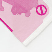 Roze Cassettebandje met Roze Waterverf Splashes Fleece Deken (Hoek)