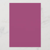 Roze Cassis Elegant Trouwmenu Menu (Achterkant)