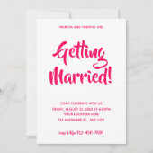 Roze Casual script | Verlovingsfeest Kaart (Voorkant)