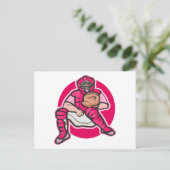Roze Catcher Briefkaart (Staand voorkant)