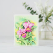Roze Catleya Orchid Flower Art - Multi Briefkaart (Staand voorkant)