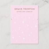 Roze Celestial Star Ketting Bracelet Display Card Visitekaartje (Voorkant)