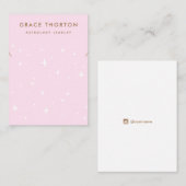 Roze Celestial Star Ketting Bracelet Display Card Visitekaartje (Voorkant / Achterkant)