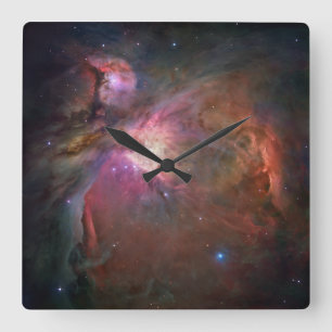 Roze Celestiale Orionnevel Foto Vierkante Klok