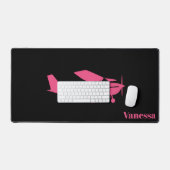 Roze Cessna Vliegtuig Girly Aviation Custom Kantoo Bureaumat (Keyboard & Muis)