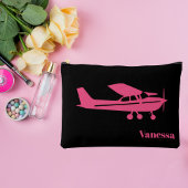 Roze Cessna Vliegtuig Girly Aviation Custom Name Etui