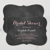 Roze Chalk Bridal Shower Uitnodiging (Voorkant / Achterkant)
