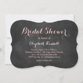 Roze Chalk Bridal Shower Uitnodiging (Voorkant)
