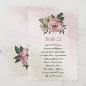 roze champagne-bloemen, kaart (Voorkant / Achterkant)