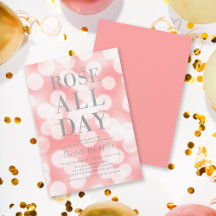 Roze Champagne Bokeh Roos De hele dag Bachelorette