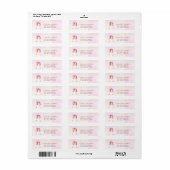 Roze Champagne Bruiloft Brunch Etiket (Full Sheet)