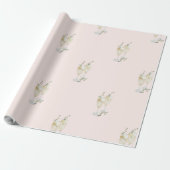 Roze Champagne Bruiloft Cadeaupapier (Uitgerold)