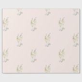 Roze Champagne Bruiloft Cadeaupapier (Vlak)