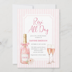 Roze Champagne Bruisende Bruidsfeest Kaart