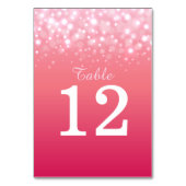 Roze champagne bubbels Bruiloft tafel nummers Kaart (Voorkant)