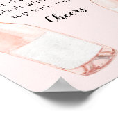 Roze champagne Bubble Bar Sign Poster (Hoek)