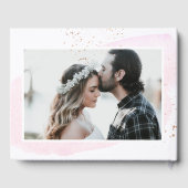 Roze Champagne Bubbles Blush Waterverf Sample Gastenboek (Achterkant)