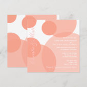 Roze Champagne Bubbles Moderne Wedding Invitations Kaart (Voorkant / Achterkant)
