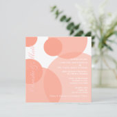 Roze Champagne Bubbles Moderne Wedding Invitations Kaart (Staand voorkant)