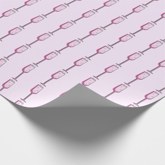 Roze Champagne Cadeaupapier (Hoek)