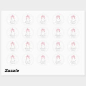Roze champagne "Cheers to Love" Personalized Ronde Sticker (Vel)